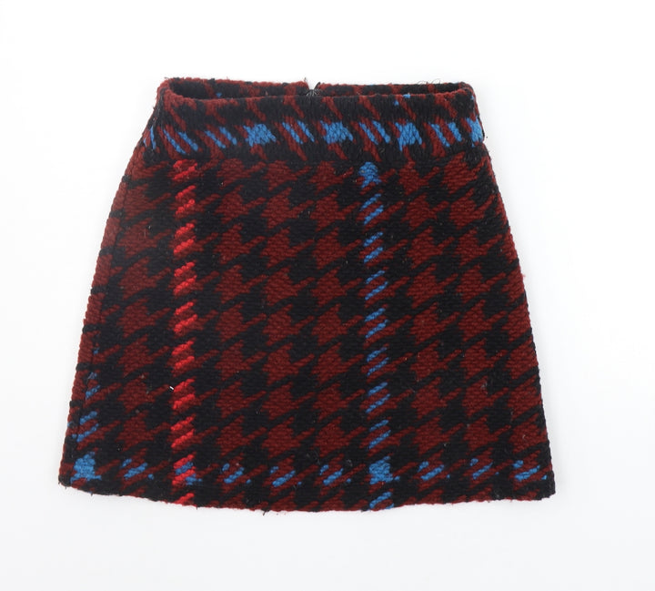 New Look Womens Purple Geometric A-Line Skirt Size 8