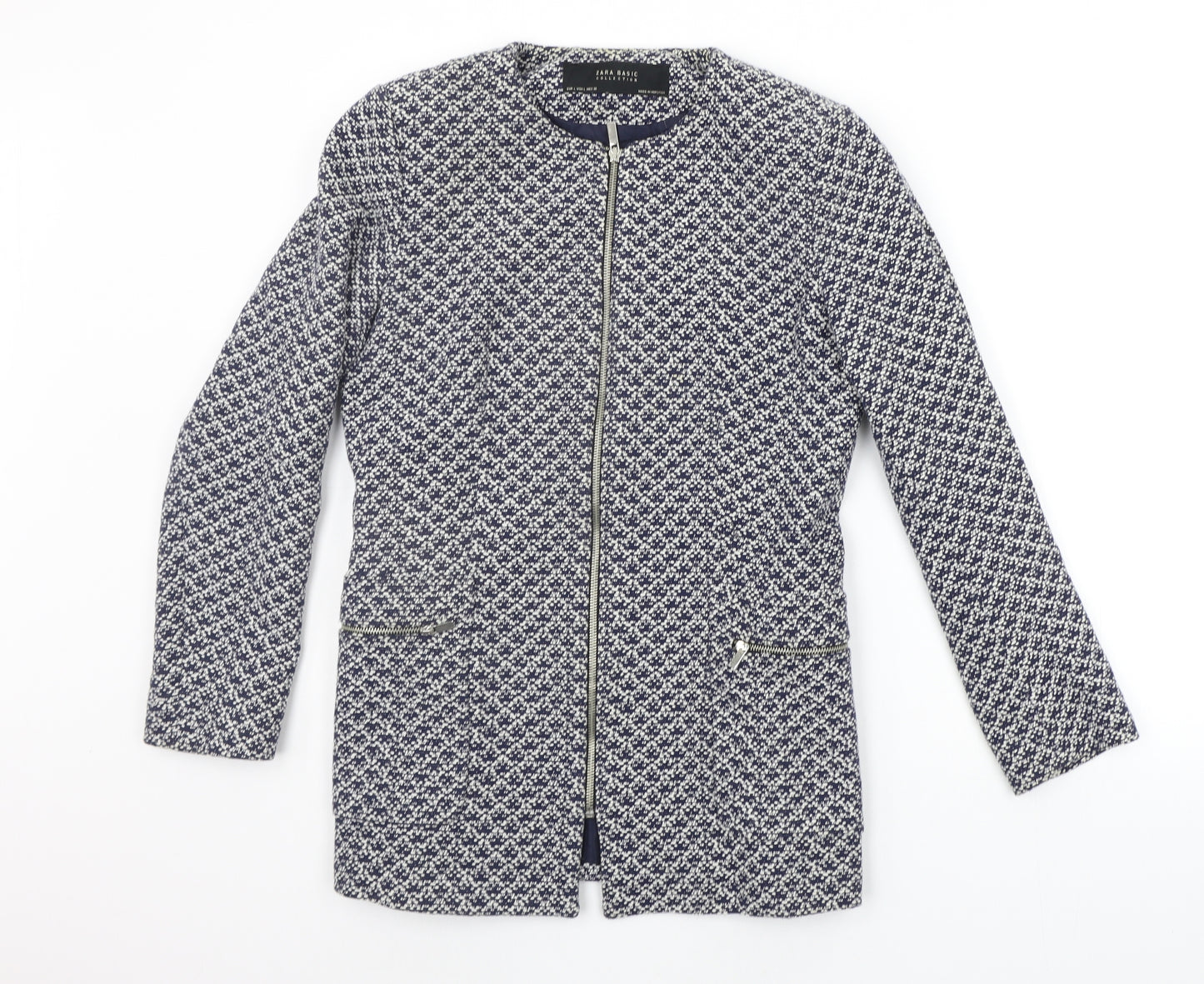 Zara Womens Blue   Jacket Dress  Size L