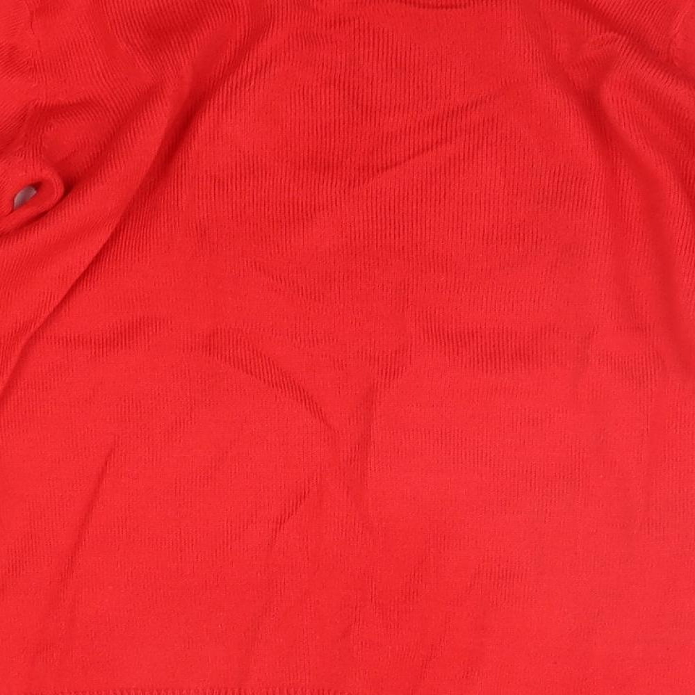 Primark Girls Red   Pullover Jumper Size 10-11 Years  - PENGUIN