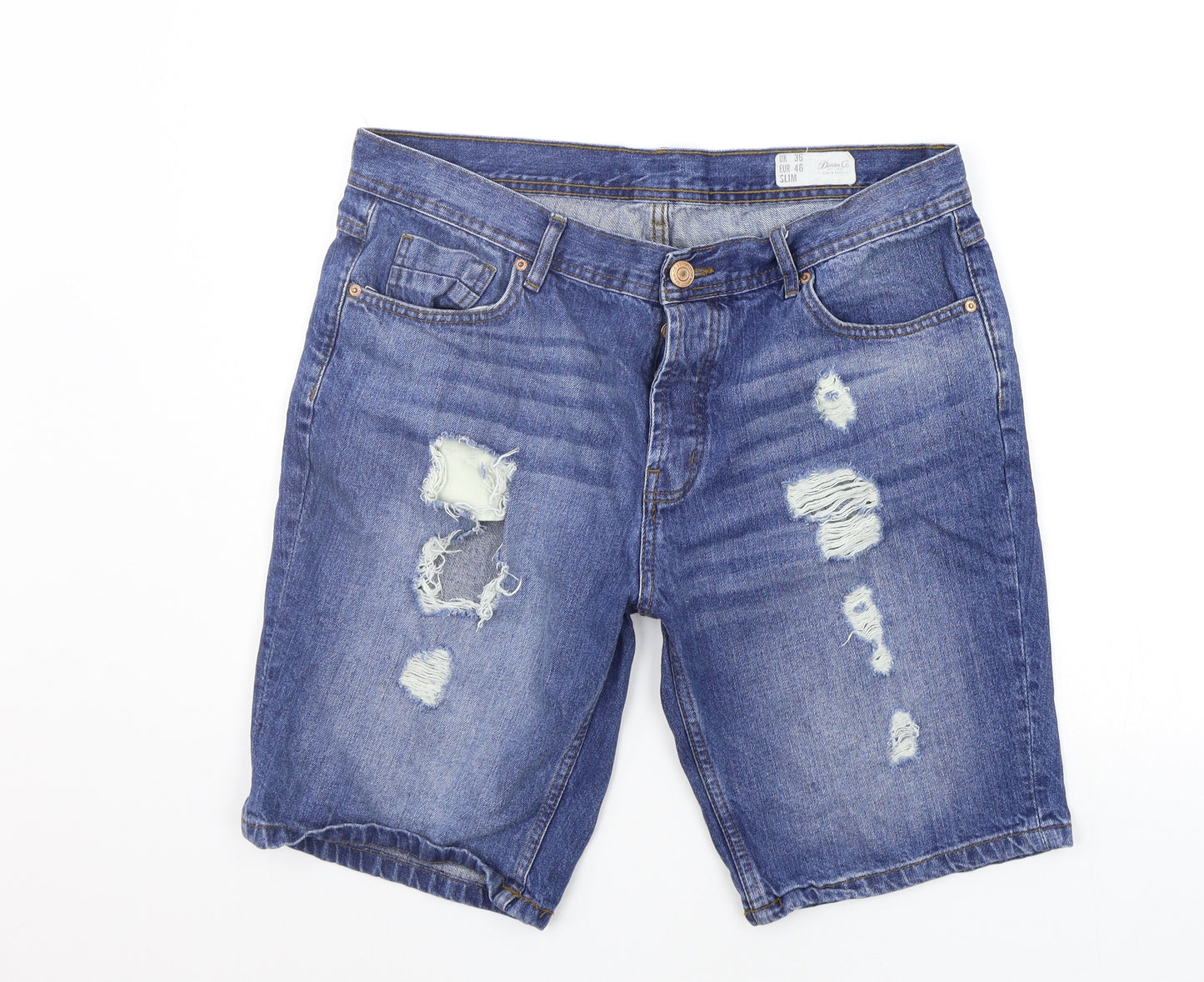 Denim & Co. Mens Blue   Chino Shorts Size 36 in