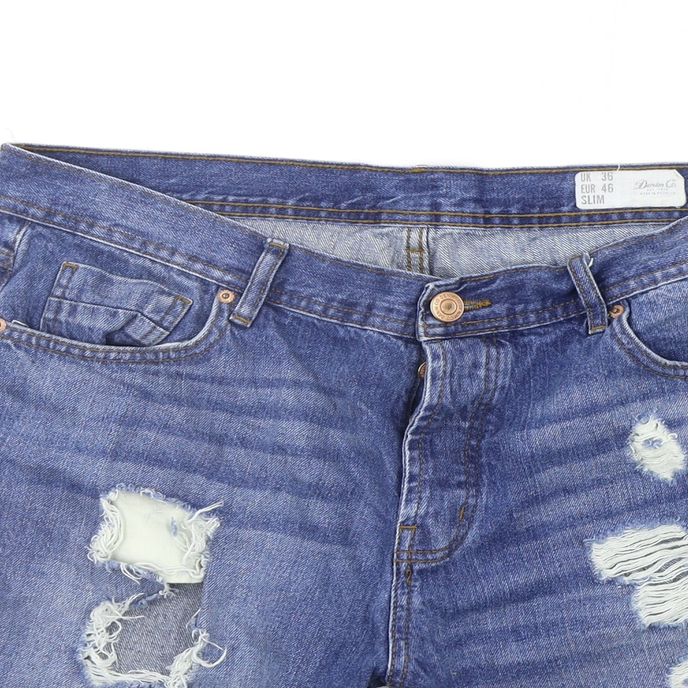 Denim & Co. Mens Blue   Chino Shorts Size 36 in
