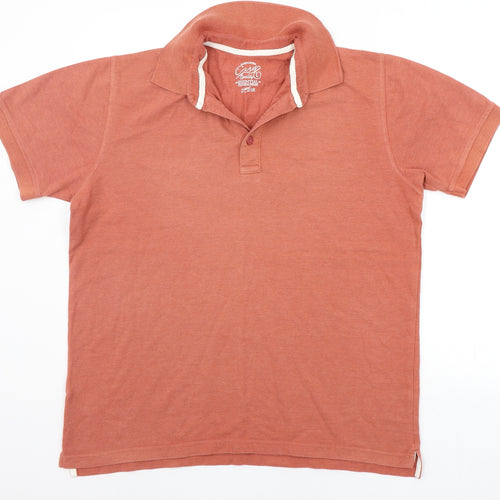 Easy Mens Orange    Polo Size L