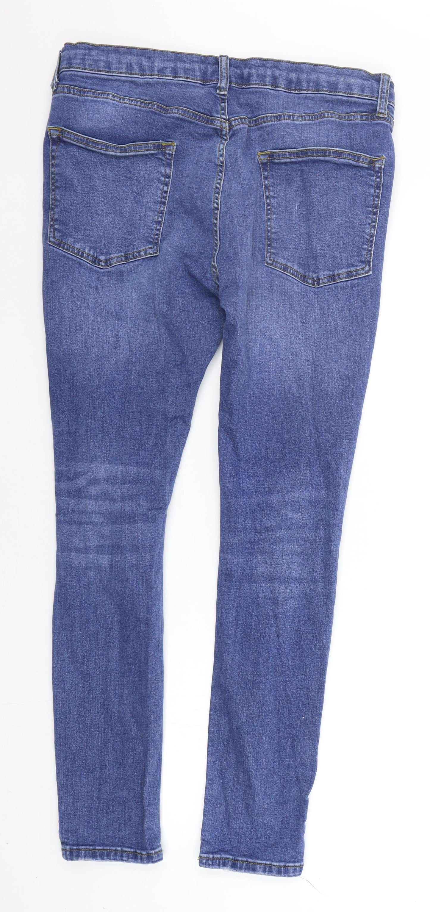Topman Mens Blue   Straight Jeans Size 36 in L32 in