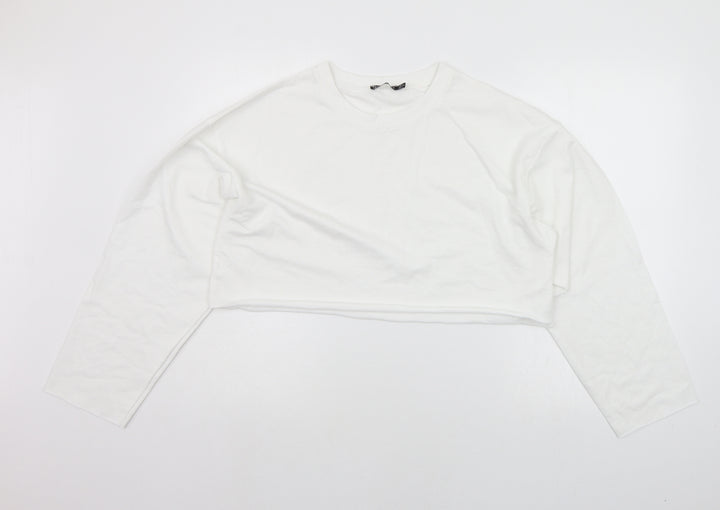 I SAW IT FIRST Womens White Pullover Jumper Size 8