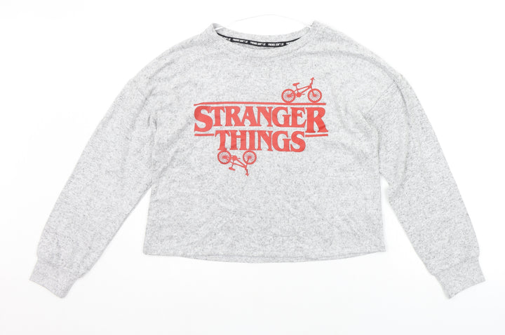 LOVE TO LOUNGE Womens Grey Pullover Jumper Size S