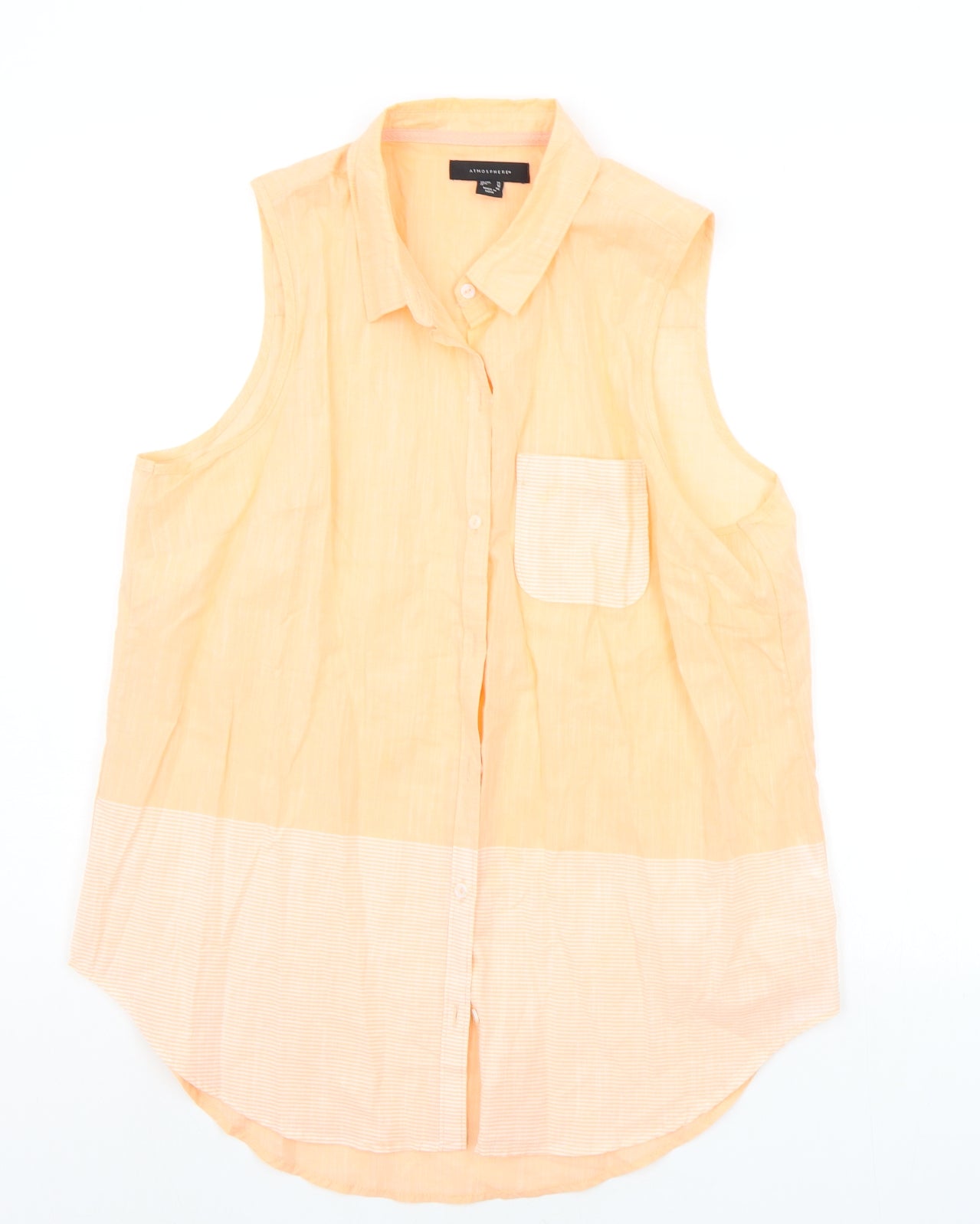 Atmosphere Womens Orange   Basic Button-Up Size 14