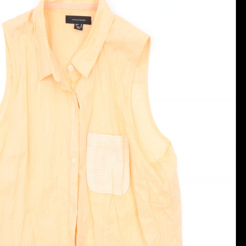 Atmosphere Womens Orange   Basic Button-Up Size 14