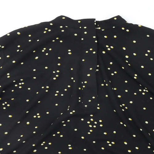 H&M Womens Beige Polka Dot  Basic Button-Up Size 10