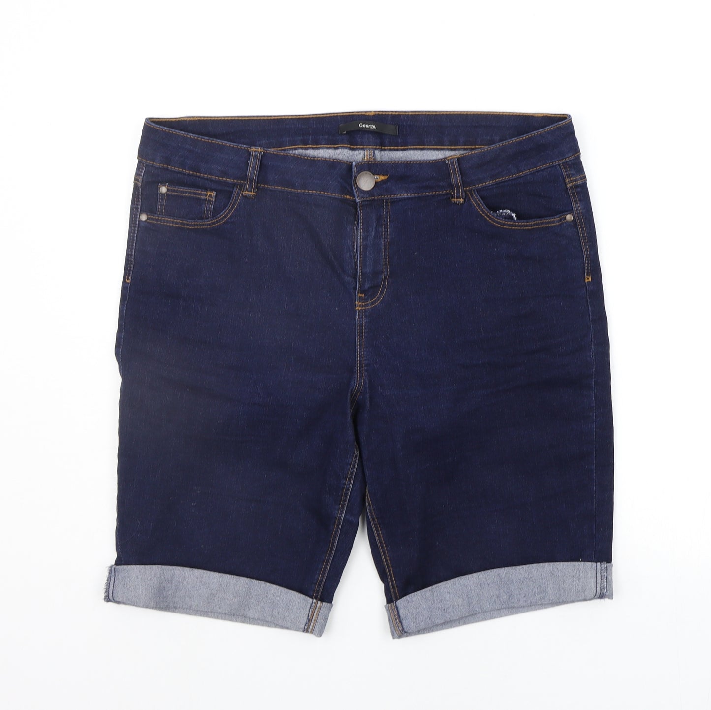 George Womens Blue   Chino Shorts Size 16