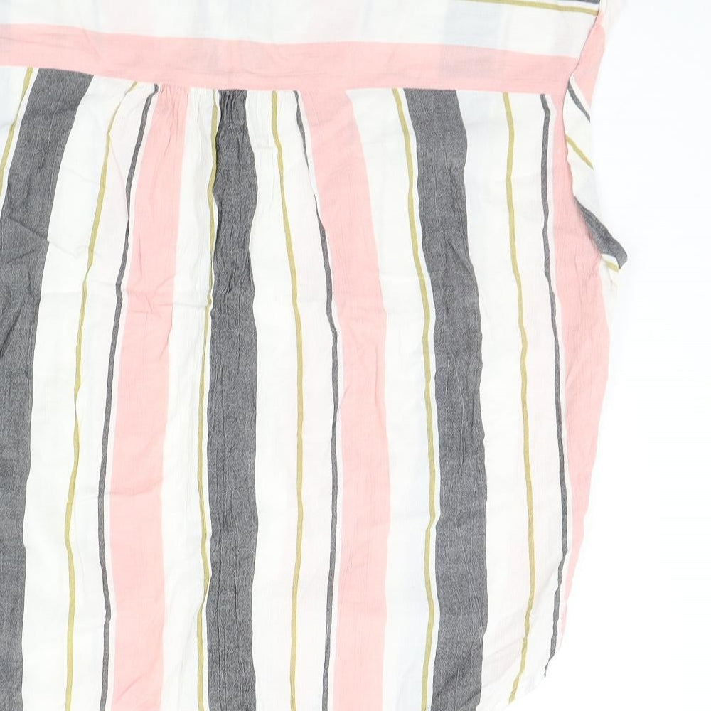 Primark Womens Pink Striped  Basic Button-Up Size 16