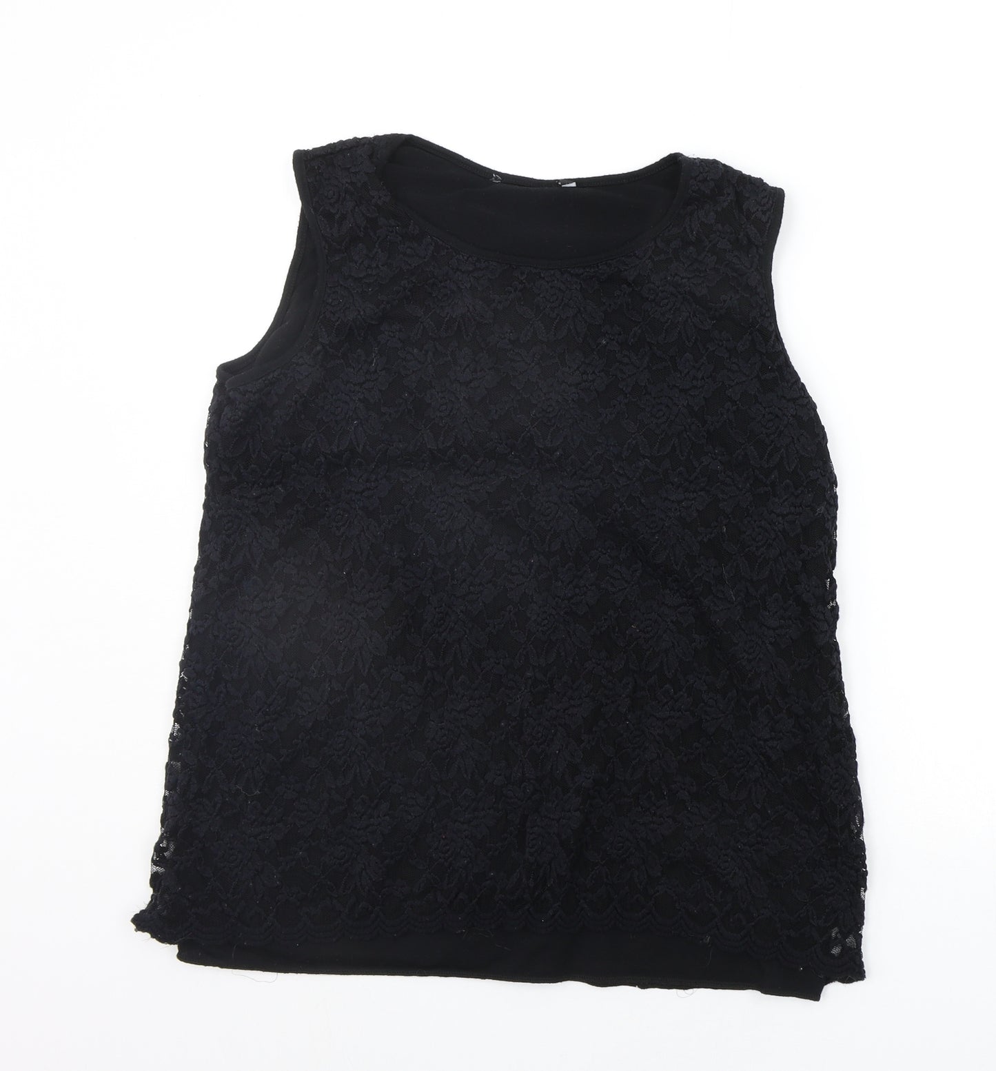 Preworn Womens Black   Basic Tank Size 18
