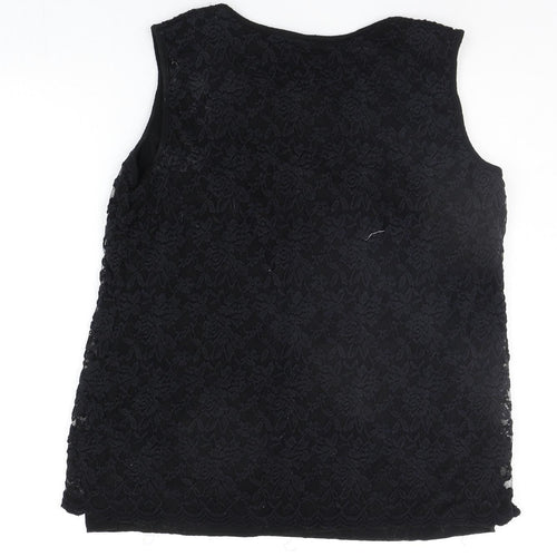 Preworn Womens Black   Basic Tank Size 18