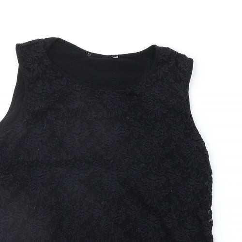 Preworn Womens Black   Basic Tank Size 18