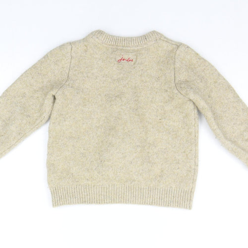 Joules Boys Beige   Pullover Jumper Size 9-10 Years  - Robin