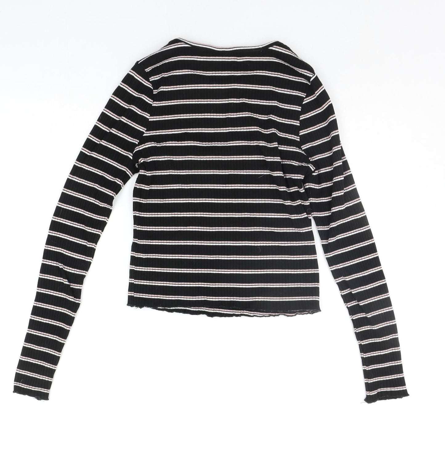 ASOS Womens Black Striped  Pullover Jumper Size 12