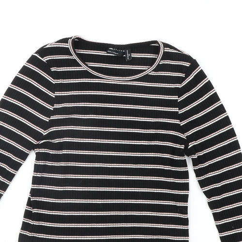 ASOS Womens Black Striped  Pullover Jumper Size 12