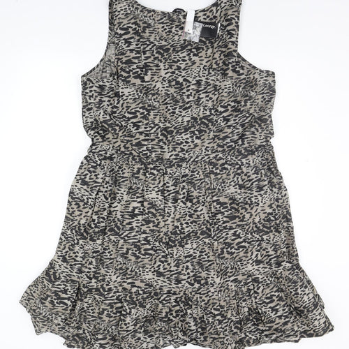 George Womens Grey Animal Print  Fit & Flare  Size 20