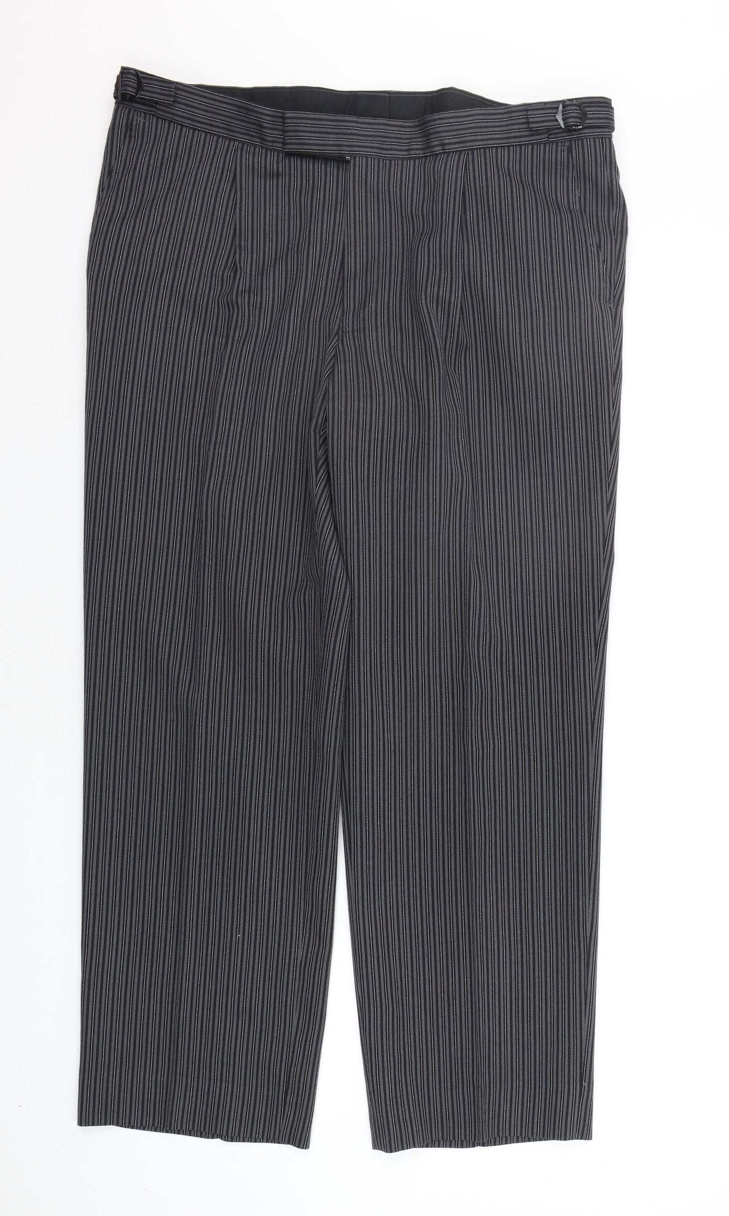 Maggee Womens Grey Striped  Trousers  Size 38 in L29 in