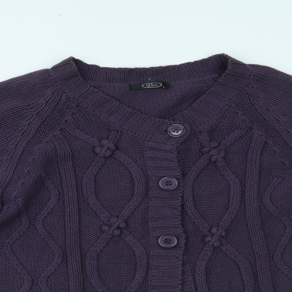 BM Womens Purple   Cardigan Jumper Size L