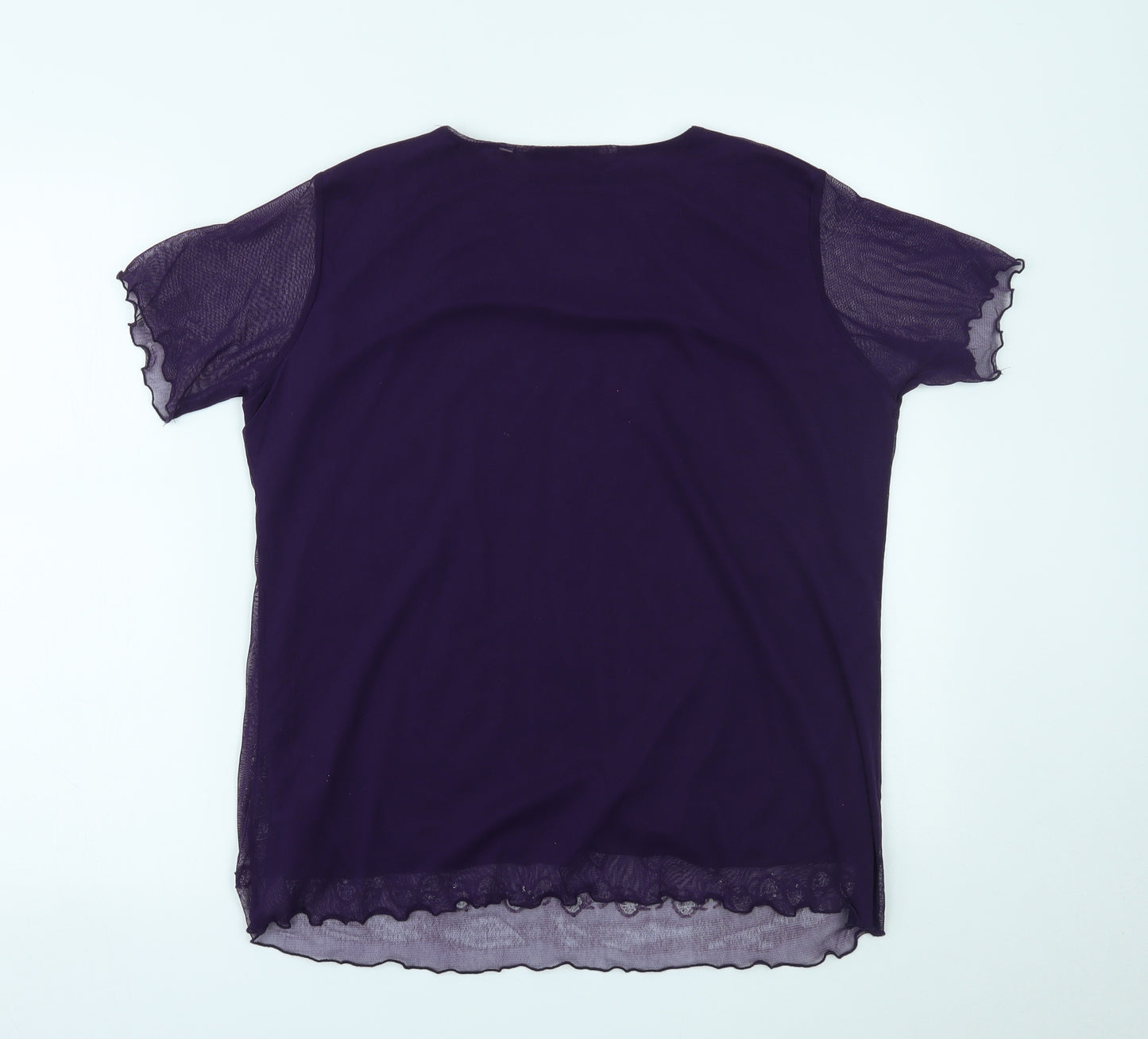 EWM Womens Purple   Basic T-Shirt Size L
