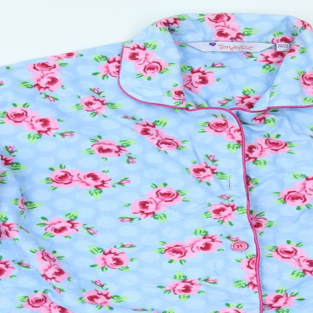 tendresse Womens Blue Floral   Pyjama Set Size 20