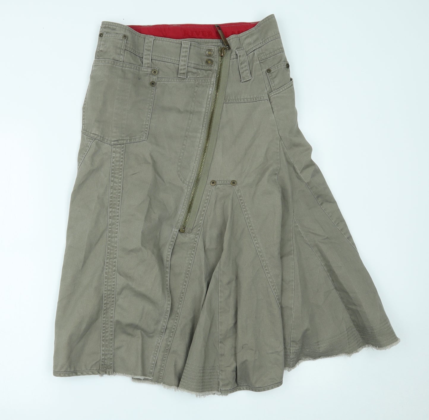 River Island Womens Beige   Pleated Skirt Size 10