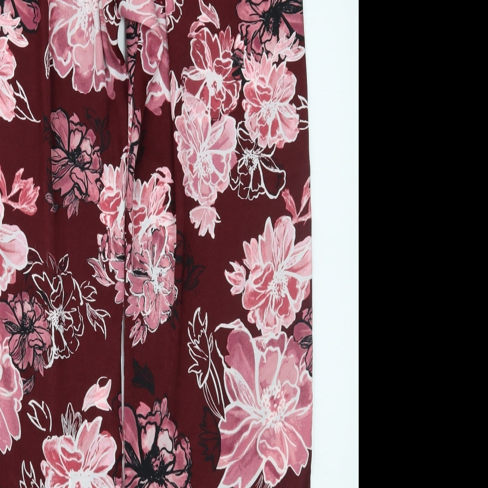 Primark Womens Red Floral   Pyjama Pants Size L