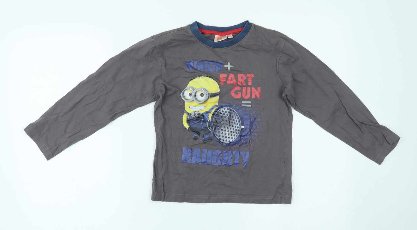 Despicable Me Boys Grey    Pyjama Top Size 8 Years