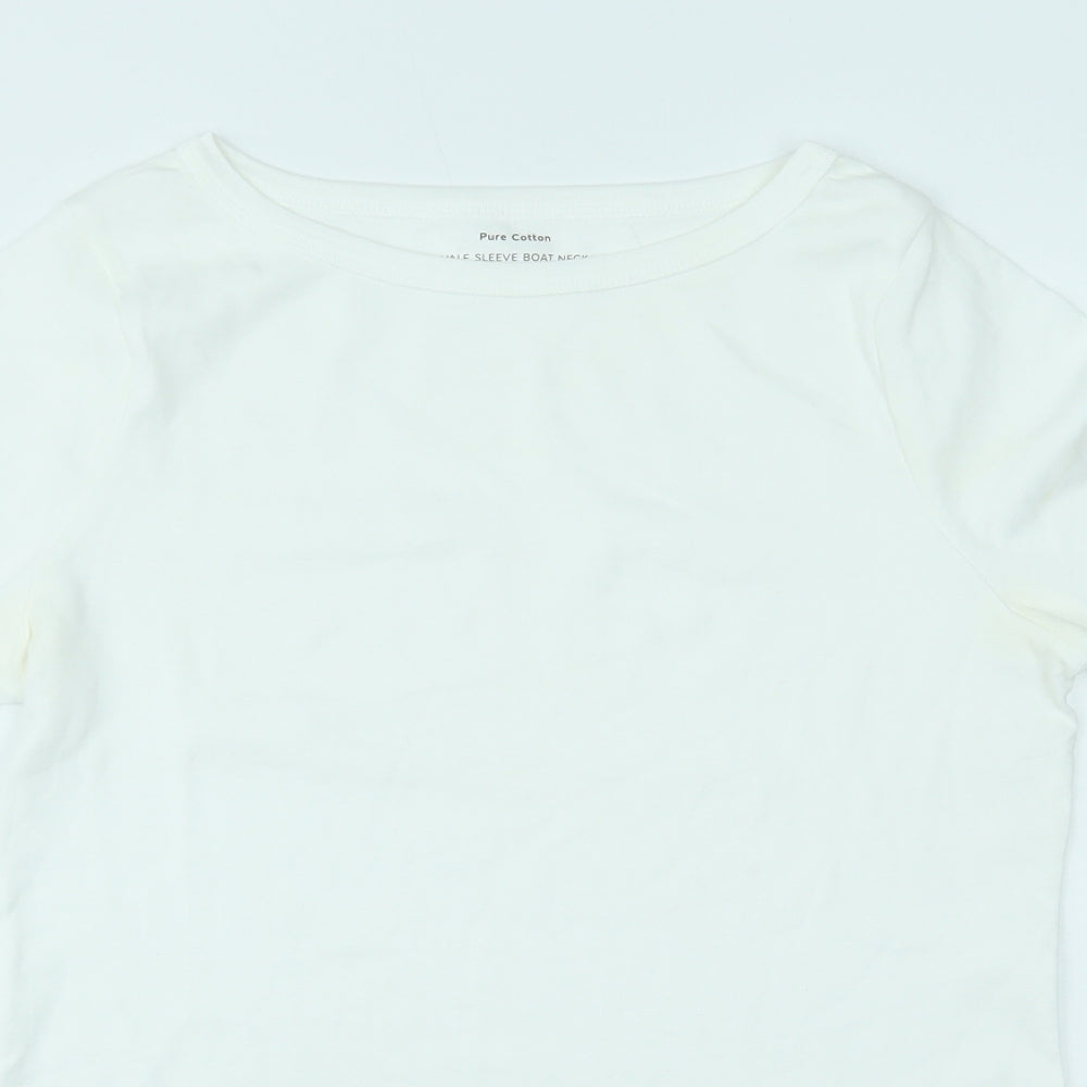 Marks and Spencer Womens White   Basic T-Shirt Size 14