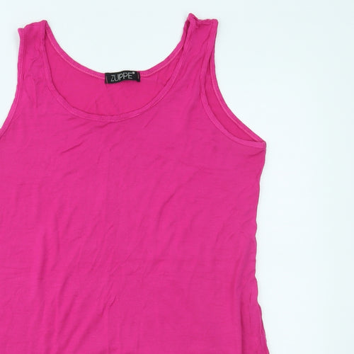 Zuppe Womens Pink   Basic Tank Size 16
