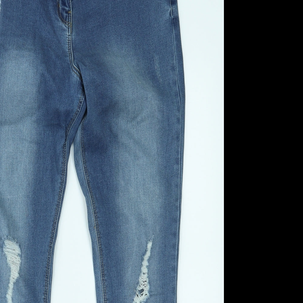Nutmeg Womens Blue  Denim Skinny Jeans Size 14 L27 in