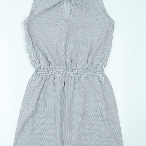 H&M Womens Blue Striped  Fit & Flare  Size 14