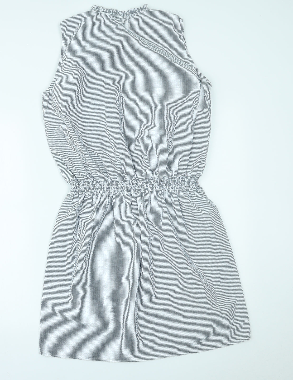 H&M Womens Blue Striped  Fit & Flare  Size 14