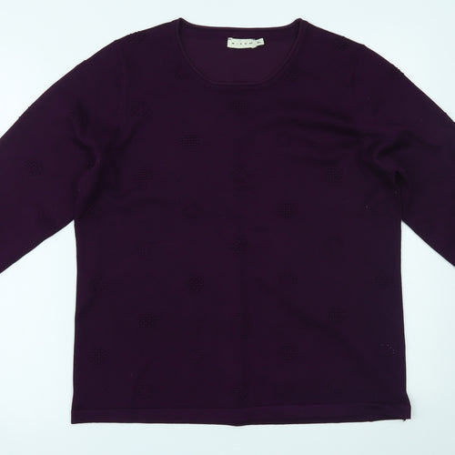 MICHA Womens Purple   Basic Blouse Size XL