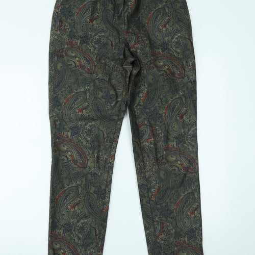 ROBELL Womens Green Paisley  Trousers  Size 14 L28 in