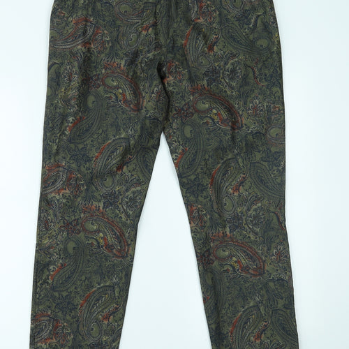 ROBELL Womens Green Paisley  Trousers  Size 14 L28 in