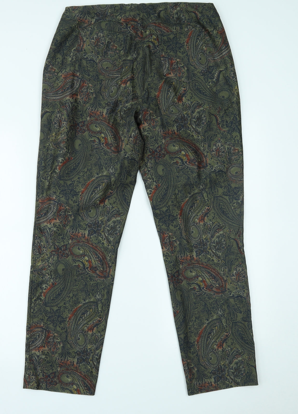 ROBELL Womens Green Paisley  Trousers  Size 14 L28 in