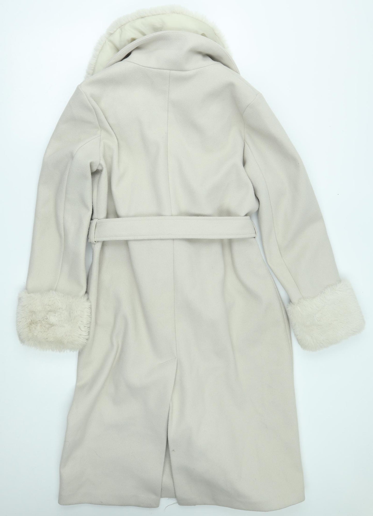 River Island Womens Beige   Overcoat Coat Size 14