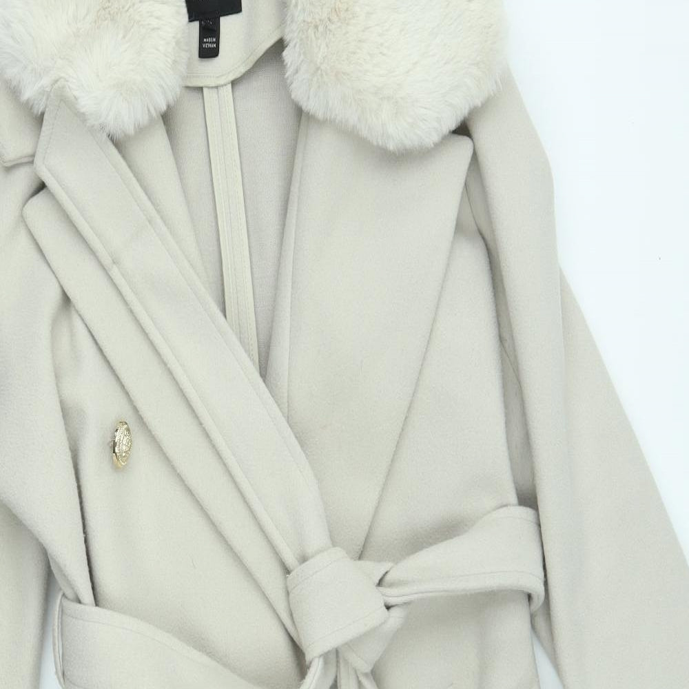 River Island Womens Beige   Overcoat Coat Size 14