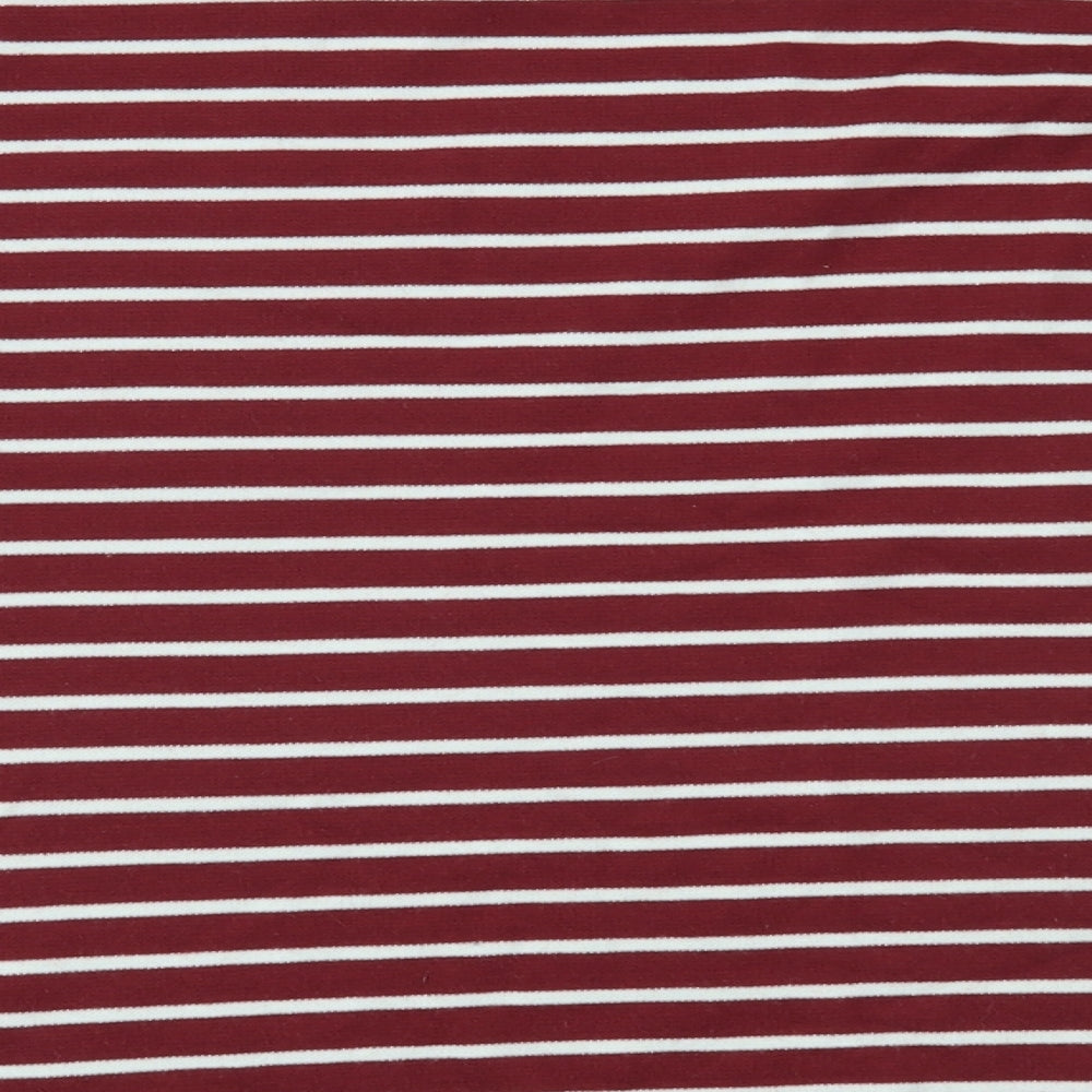 Papaya Womens Red Striped  Basic T-Shirt Size 12