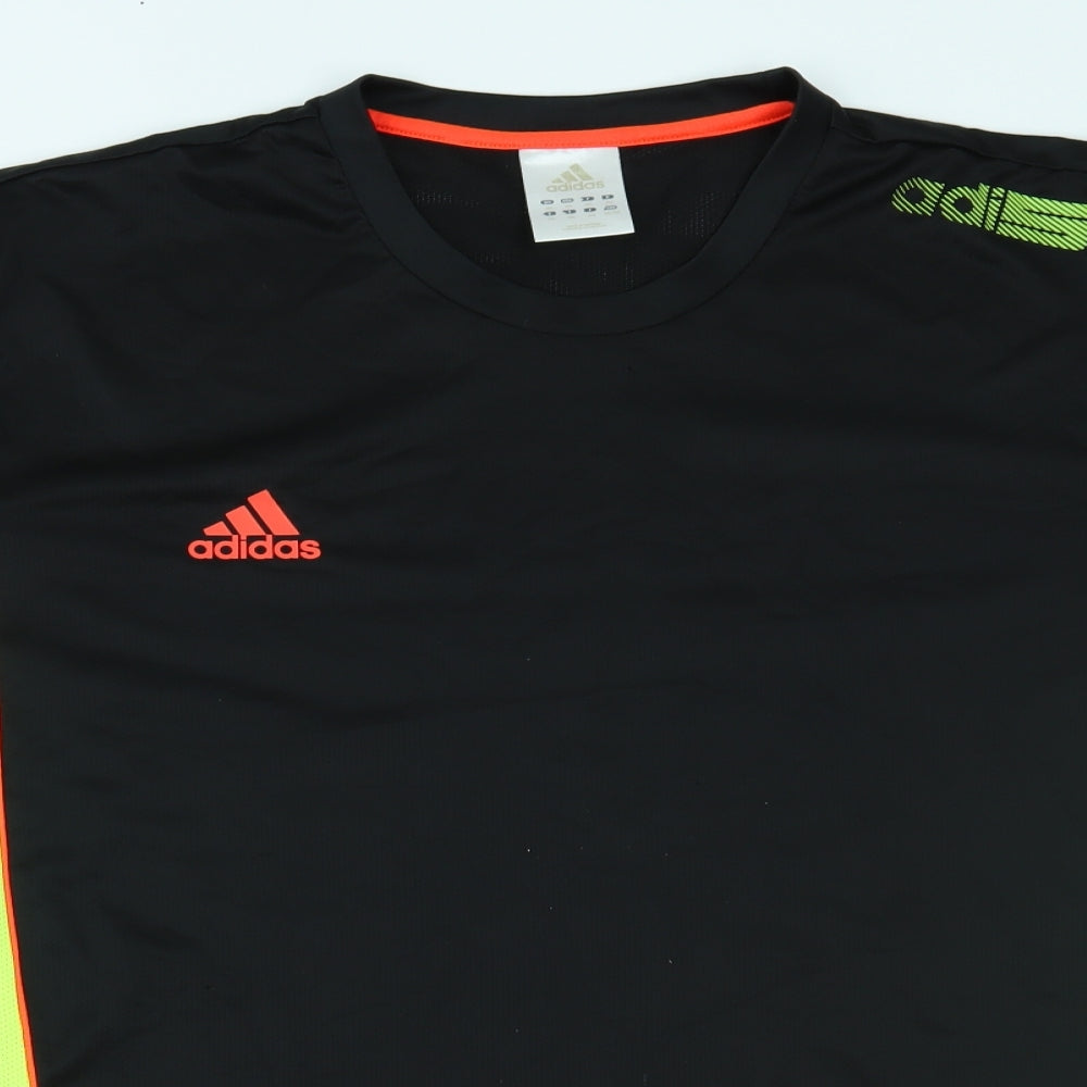 adidas Mens Black   Jersey T-Shirt Size 2XL