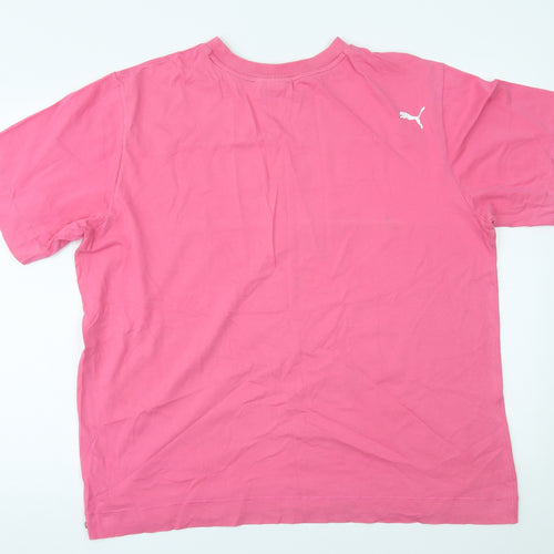 PUMA Womens Pink   Basic T-Shirt Size XL