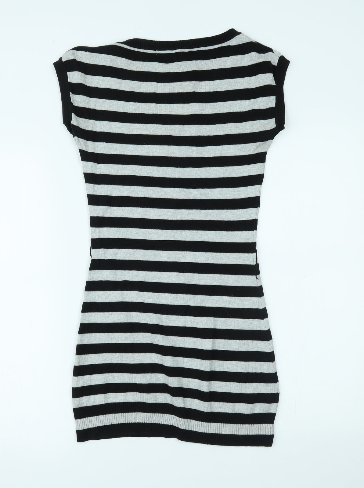 Jane Norman Womens Grey Striped  Bodycon  Size 10