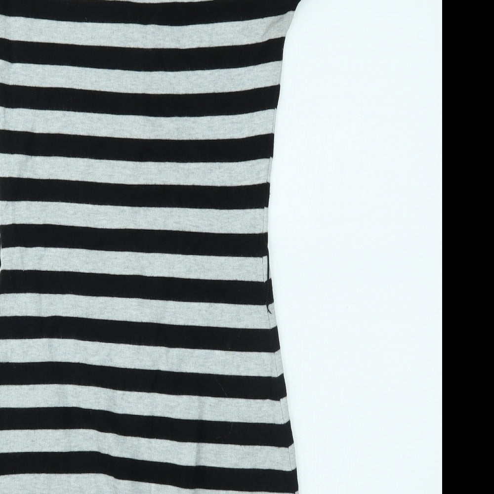 Jane Norman Womens Grey Striped  Bodycon  Size 10
