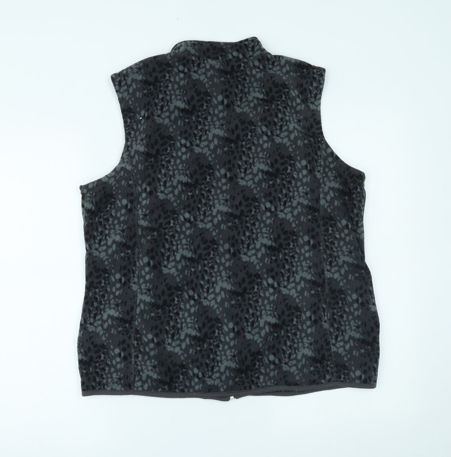 Store Twenty One Womens Grey Animal Print  Gilet Jacket Size 18