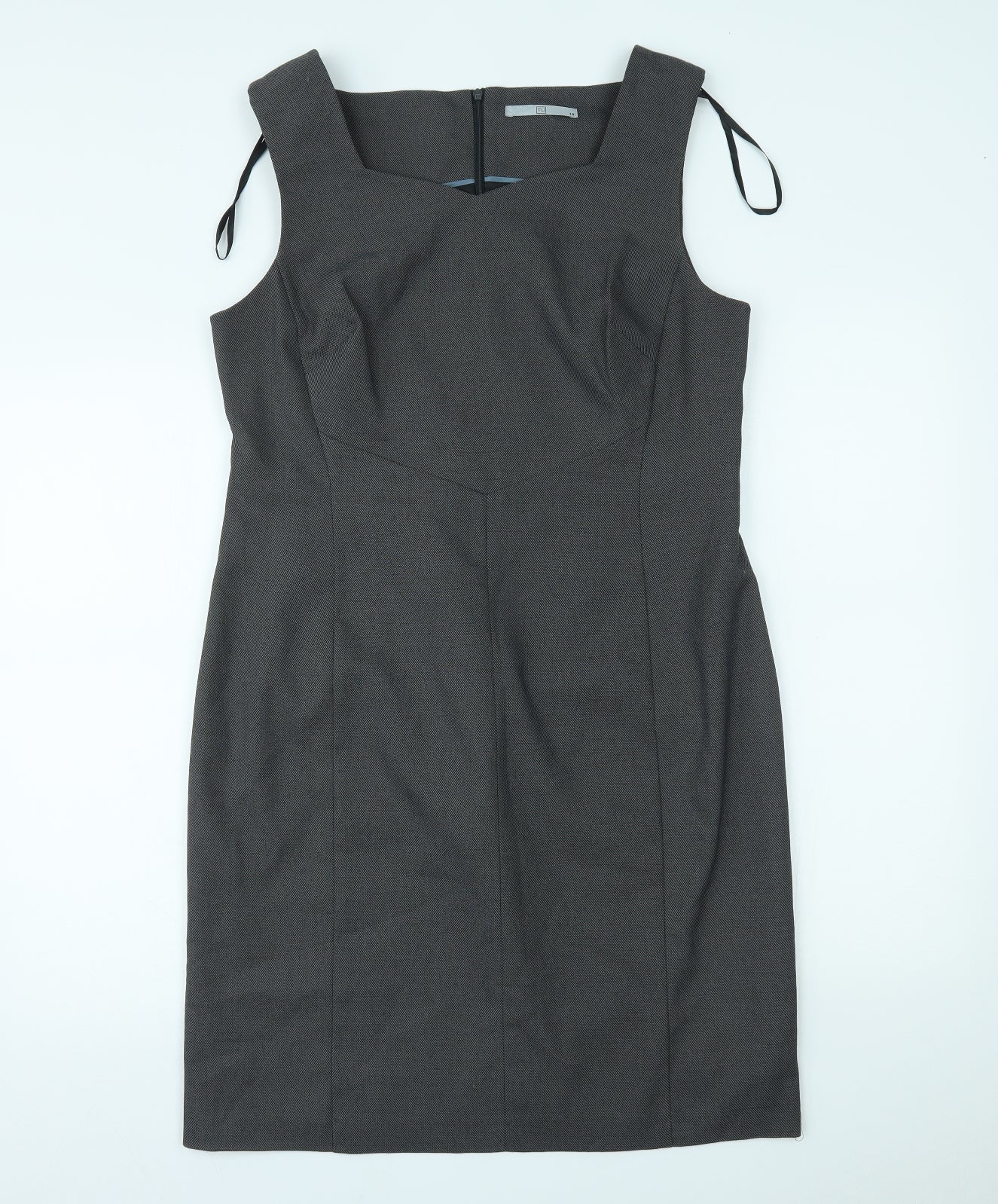 TU Womens Grey   Pencil Dress  Size 14
