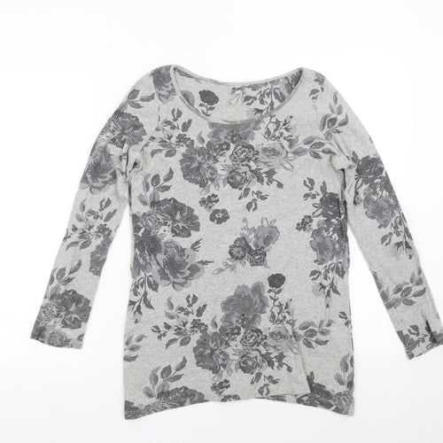 NEXT Womens Grey Floral  Pullover Jumper Size 6