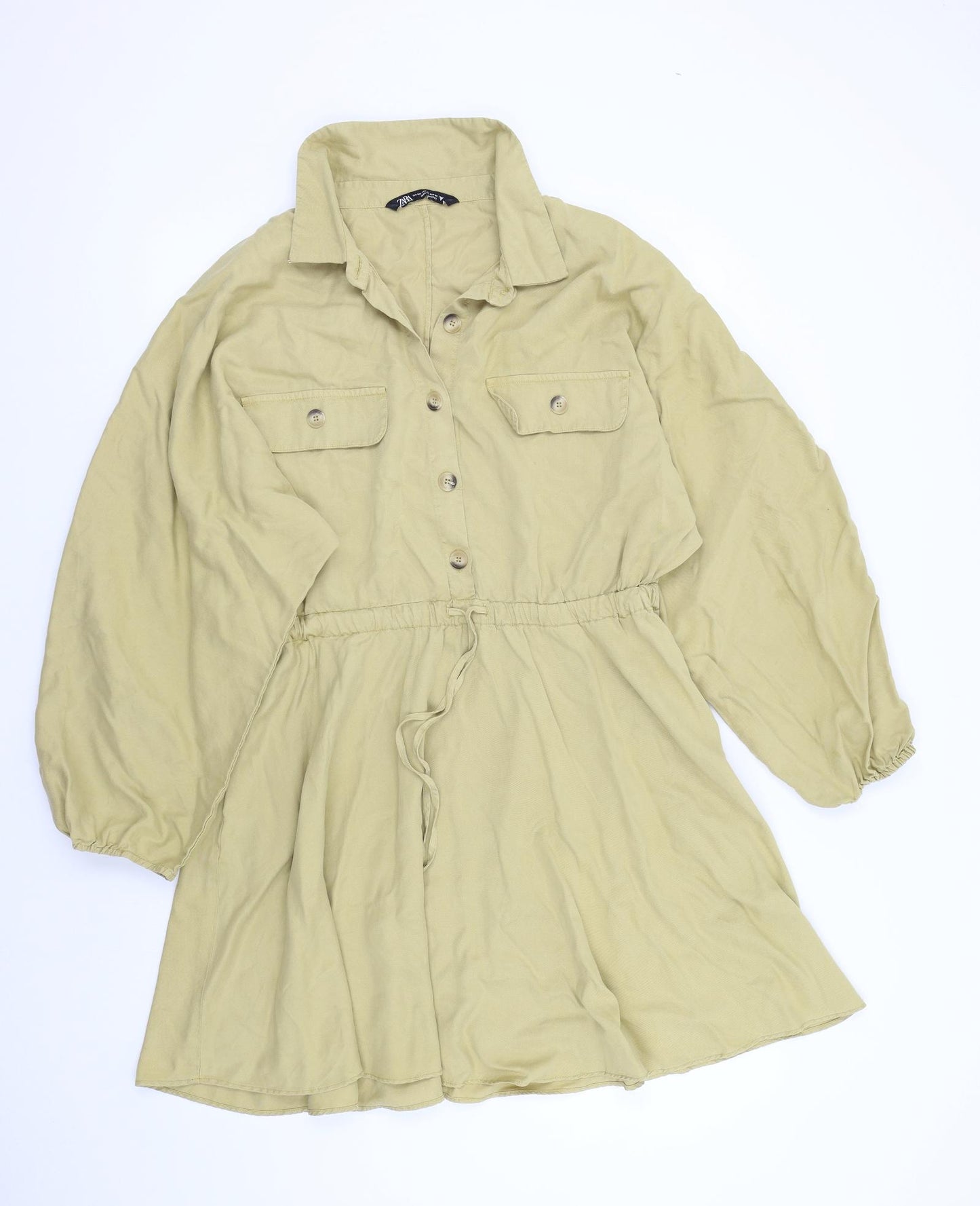 Zara Womens Brown   Shirt Dress  Size 2XL