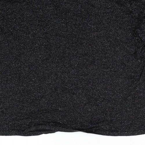 BM Collection Womens Black  Knit Pullover Jumper Size L