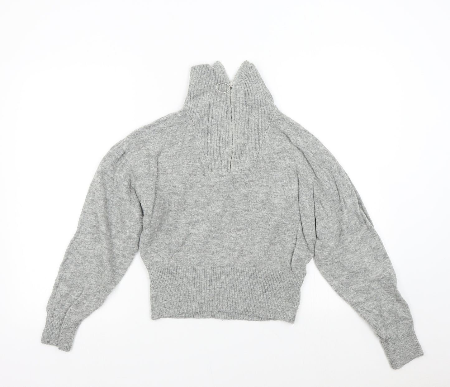H&M Girls Grey  Knit Pullover Jumper Size XS